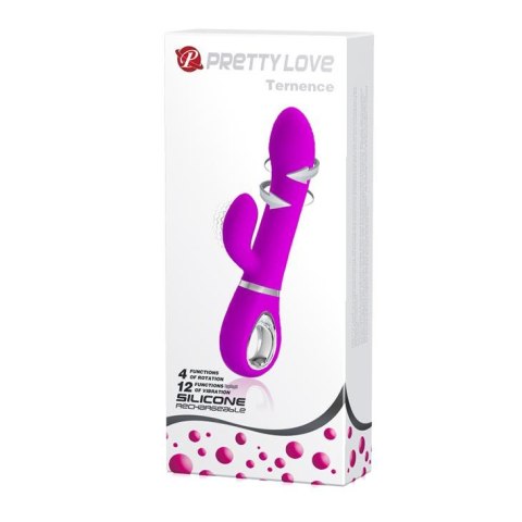 PRETTY LOVE TERNENCE USB PURPLE – Wibrator z 4 Trybami Rotacji i 12 Funkcjami Wibracji