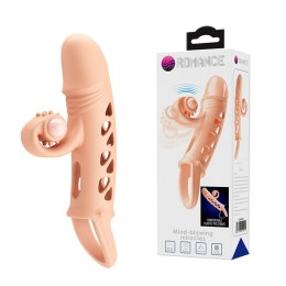 ROMANCE - Przedłużka na Penisa z Wibracjami, Materiał TPE, Cielisty