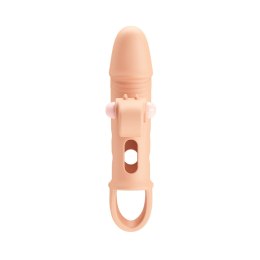 ROMANCE - Przedłużka na Penisa z Wibracjami, Materiał TPE, Cielisty