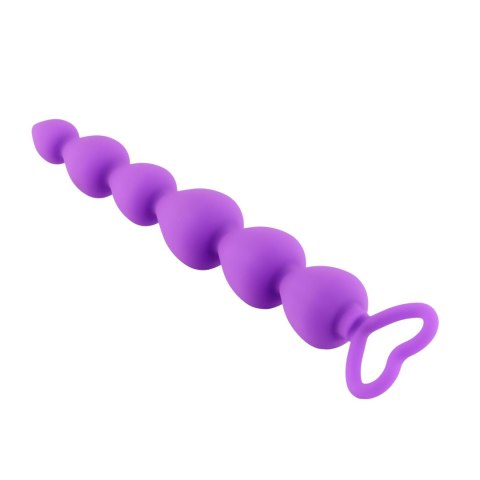 Elegancki Plug Analny z Koralikami 'Purpurowe Serce'