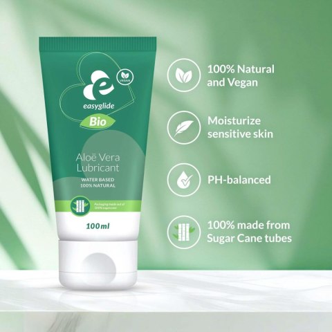 EasyGlide Bio & Natural - Delikatny Lubrykant na Bazie Wody z Aloesem, 100 ml