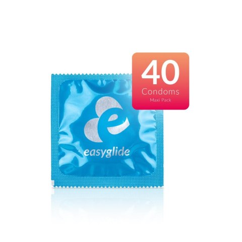 EasyGlide - Stymulujące prezerwatywy z prążkami i wypustkami (40 szt.)