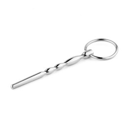 Elegancki metalowy plug cewkowy z pierścieniem