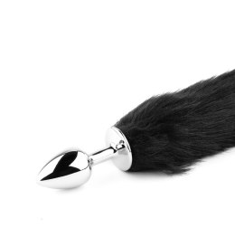 Elegancki Plug Analny z Puszystym Ogonem Lisa – Czarny XL