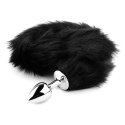 Elegancki Plug Analny z Puszystym Ogonem Lisa – Czarny XL