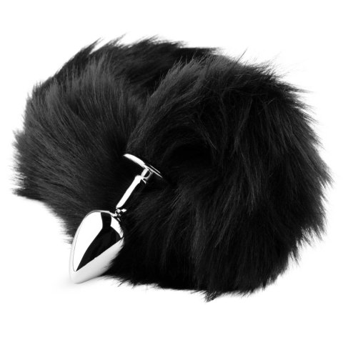 Elegancki Plug Analny z Puszystym Ogonem Lisa – Czarny XL