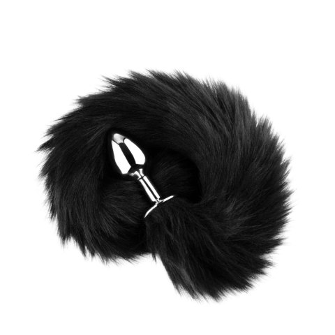 Elegancki Plug Analny z Puszystym Ogonem Lisa – Czarny XL