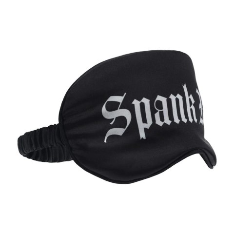 Satynowa maska z nadrukiem Spank Me