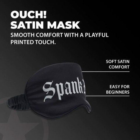 Satynowa maska z nadrukiem Spank Me
