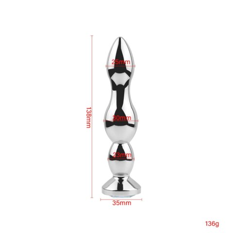 Elegancki Metalowy Korek Analny z Biżuteryjnym Kryształem - NO. 1