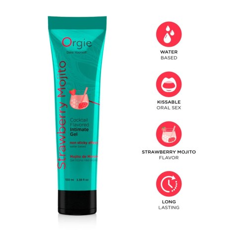Lubrykant Wodny o Smaku Truskawkowego Mojito Lube Tube Cocktail - 100 ml