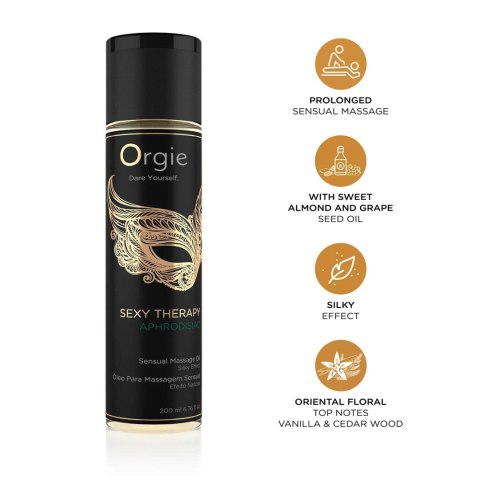 Orgie - Sexy Therapy Zmysłowy Olejek do Masażu Afrodyzjak Owocowo-Kwiatowy 200 ml