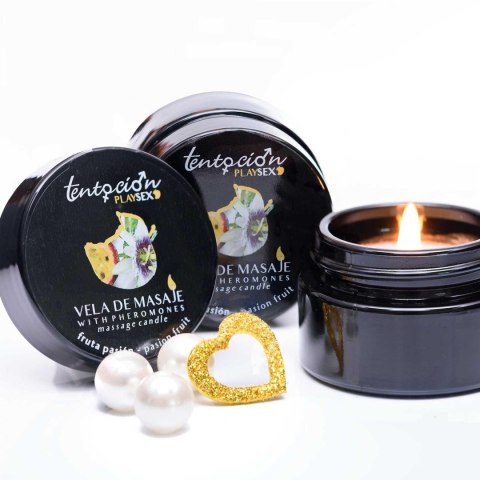 Feromonowa Świeca do Masażu TENTACIÓN, 20ml - Zapach Marakui