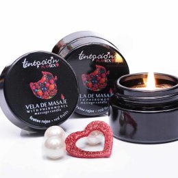 Zmysłowa Świeca do Masażu z Feromonami o Aromacie Czerwonych Owoców 20 ml Tentación Play Sex
