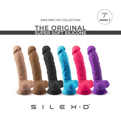Silexd Model 1 – Realistyczne Dildo, Niebieskie 17.75 cm
