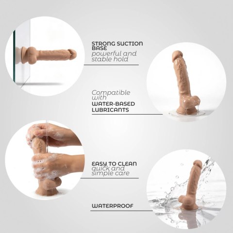 Realistyczne Dildo Premium Silexd Model 1 (30 cm) w Odcieniu Cielistym
