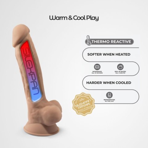 Realistyczne Dildo Premium Silexd Model 1 (30 cm) w Odcieniu Cielistym