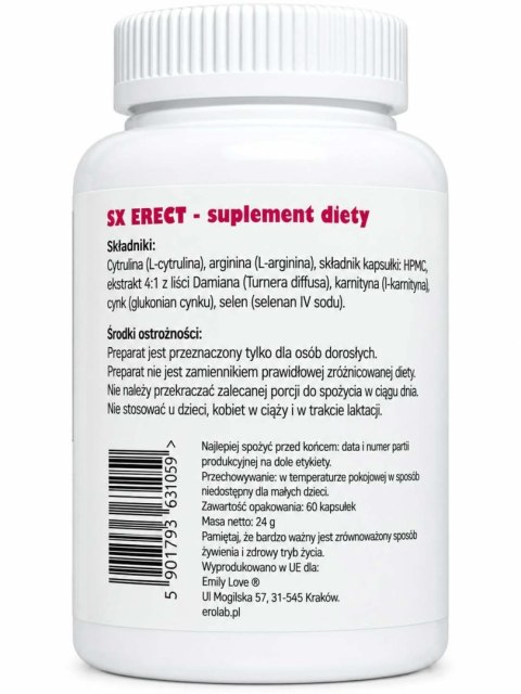 Suplement Diety SX Erect – 60 tabletek