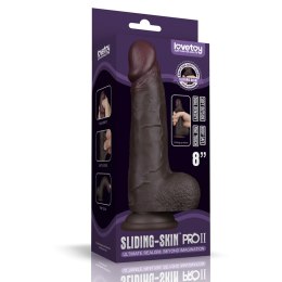 8'' Sliding Skin Pro II Dual Layer Silicone Dong (Black) LoveToy - Boys of Toys Sp. z o.o. (dystrybutor)