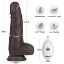 8" Vibrating Sliding Skin Pro II Silicone Dong (Black) LoveToy - Boys of Toys Sp. z o.o. (dystrybutor)
