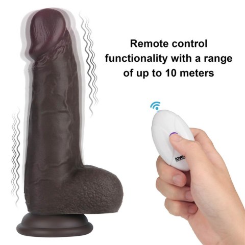 8" Vibrating Sliding Skin Pro II Silicone Dong (Black) LoveToy - Boys of Toys Sp. z o.o. (dystrybutor)