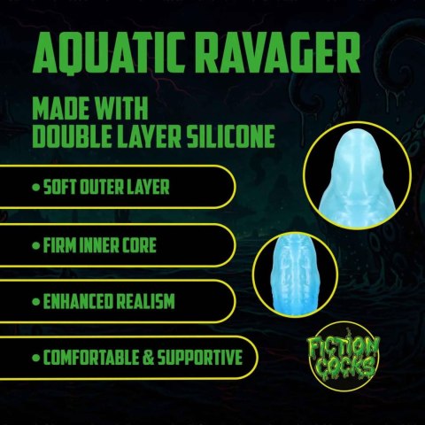 Aquatic Ravager - Silicone Dildo - Blue SHOTS