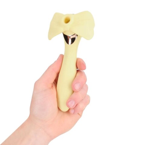 Darling - AirTap Wand Vibrator with Five Head Attachments - Yellow SHOTS