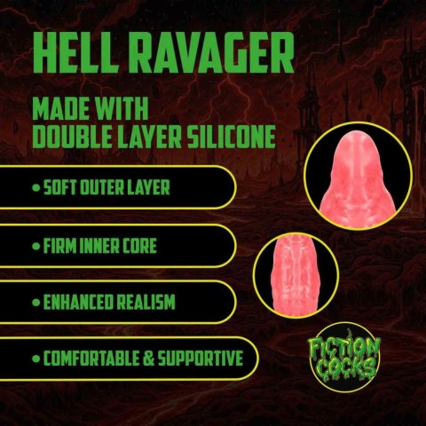 Hell Ravager - Silicone Dildo - Red SHOTS