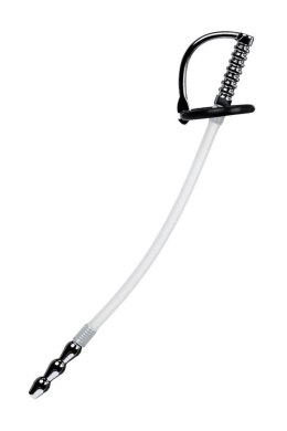Urethral catheter TOYFA Metal, with replaceable securing rings, silicone, silver, 23cm TOYFA - Boys of Toys Sp. z o.o. (dystrybutor)