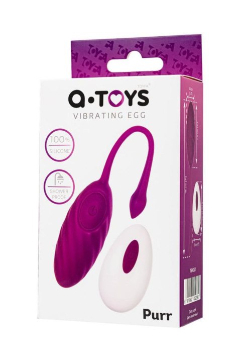 Vibrating egg A-Toys Purr, silicone, purple, 18 cm TOYFA - Boys of Toys Sp. z o.o. (dystrybutor)