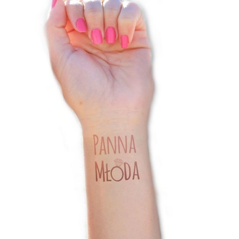 Elegancki Zestaw 12 Tatuaży ROSE GOLD na Wieczór Panieński