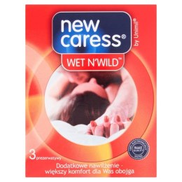 Prezerwatywy Caress Wet n' Wild – Zestaw 3
