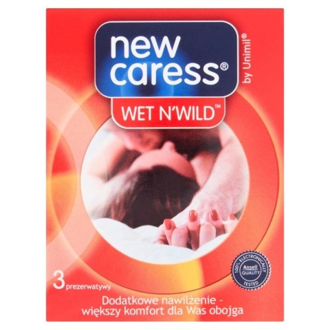 Prezerwatywy Caress Wet n' Wild – Zestaw 3