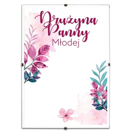 Plakat "Buziaki na pożegnanie Panny Młodej" – Niezapomniana pamiątka w eleganckiej antyramie
