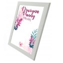 Elegancki plakat "Buziaki na pożegnanie Panny Młodej" w ramce