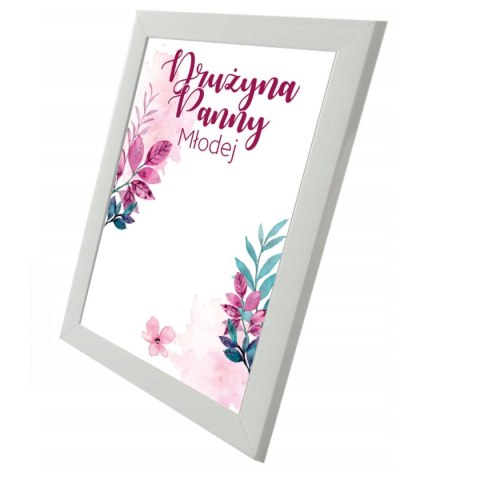 Elegancki plakat "Buziaki na pożegnanie Panny Młodej" w ramce
