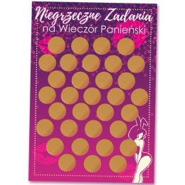 Plakat-Zdrapka z Wyzwaniami na Wieczór Panieński