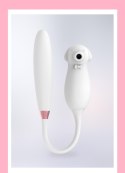 Elva – Stymulator z Podwójną Stymulacją i Ogrzewaniem (Biały)
