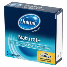 UNIMIL Natural+ – Prezerwatywy (3 szt.)