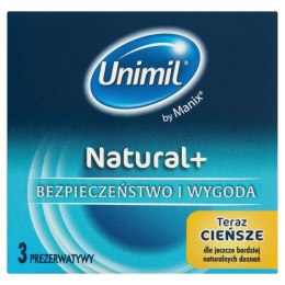 UNIMIL Natural+ – Prezerwatywy (3 szt.)