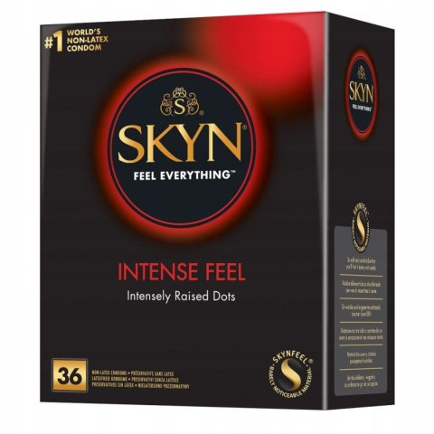 UNIMIL SKYN FEEL EVERYTHING INTENSE – Nielateksowe Prezerwatywy Stymulujące, 36 szt.