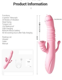 Wibrator Ada USB - Zmysłowy Róż