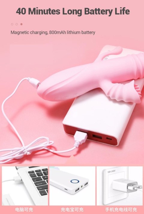 Wibrator Ada USB - Zmysłowy Róż