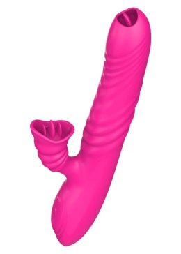 Wibrator Angelia USB z 3 trybami ruchu posuwisto-zwrotnego i 20 wzorami wibracji – Różowy