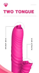Wibrator Angelia USB z 3 trybami ruchu posuwisto-zwrotnego i 20 wzorami wibracji – Różowy