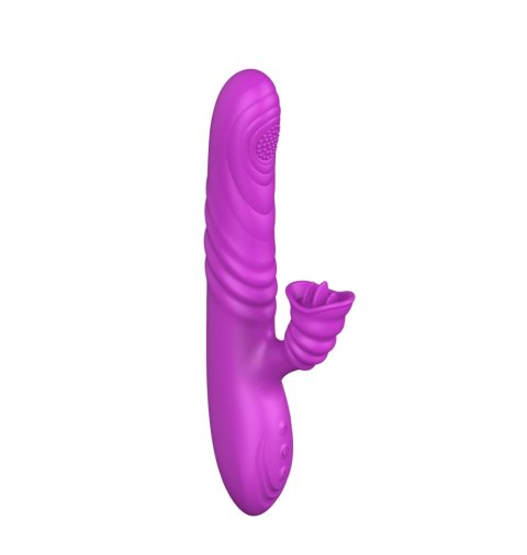 Wibrator Angelia USB: 3 Funkcje Ruchu Posuwisto-Zwrotnego i 20 Trybów Wibracji – Fioletowy