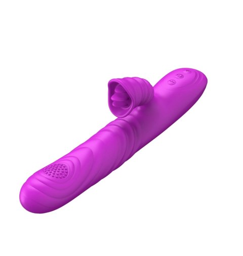 Wibrator Angelia USB: 3 Funkcje Ruchu Posuwisto-Zwrotnego i 20 Trybów Wibracji – Fioletowy