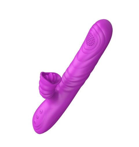 Wibrator Angelia USB: 3 Funkcje Ruchu Posuwisto-Zwrotnego i 20 Trybów Wibracji – Fioletowy