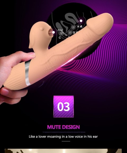 Dwufunkcyjny Wibrator Pulsacyjny z Języczkowym Stymulatorem Łechtaczki USB