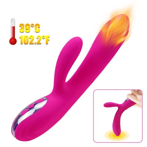 Joker – Podgrzewany, Podwójny Wibrator Króliczek z Masażerem